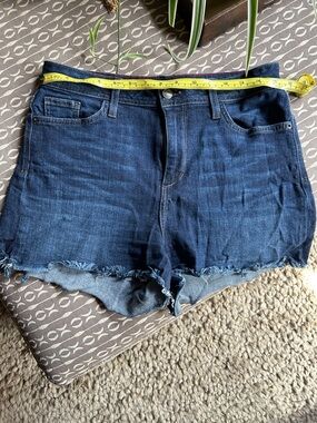 Fran Denim Classic High-Rise Dark Blue Denim Shorts “Abby”